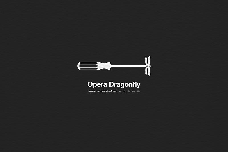 Opera Dragonfly, screw, dev, fly, screw driver, dragonfly, black, developer, opera, HD wallpaper