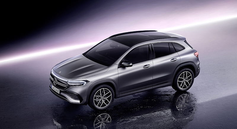 2022 Mercedes-Benz EQA AMG Line (Color: Mountain Grey Magno) - Front Three-Quarter , car, HD wallpaper