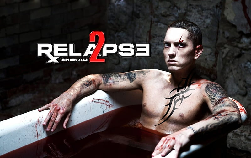EMINEM RELAPSE 2, relapse, aftermath, cover, relapse 2, sher ali, sher, 2010, relapse two, logo, two, rap, eminem, slim shady, 2009, arbab, 2, HD wallpaper