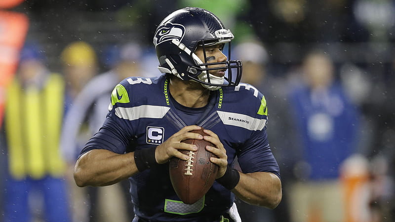 Seattle Seahawks Russell Wilson With Shallow Background Seattle Seahawks, HD wallpaper