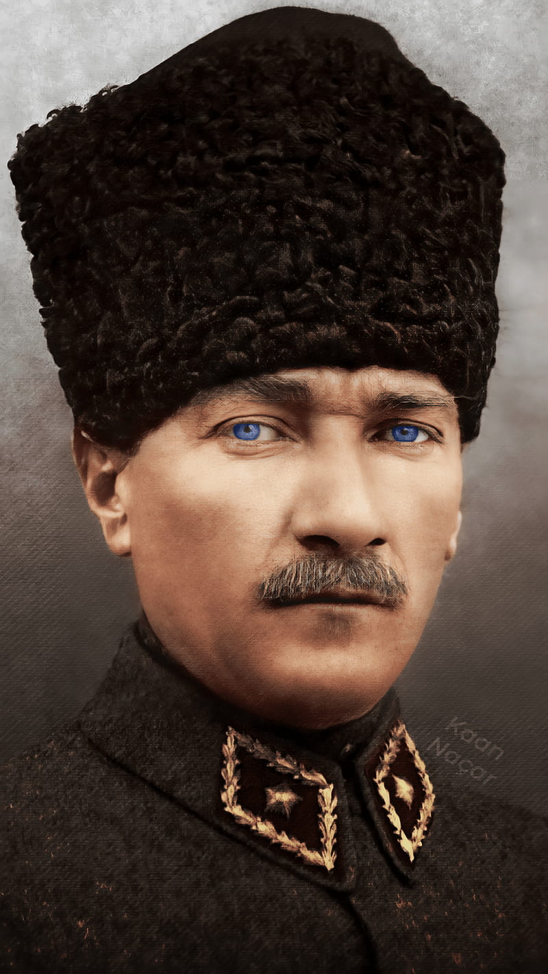 Mustafa Kemal Ataturk, renkli, gazi, turkiye, turk, ata, HD phone wallpaper