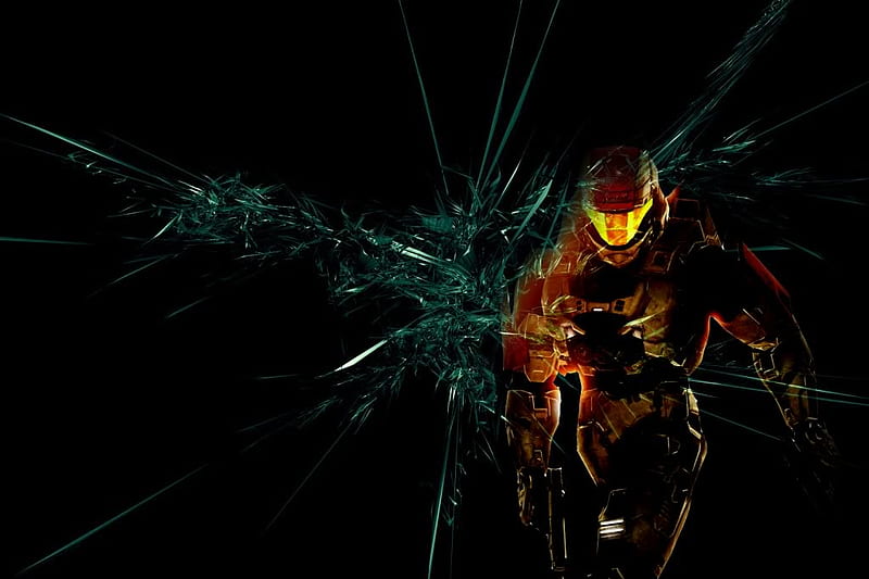 Halo 3, red, halo, 117, 3, spartan, HD wallpaper