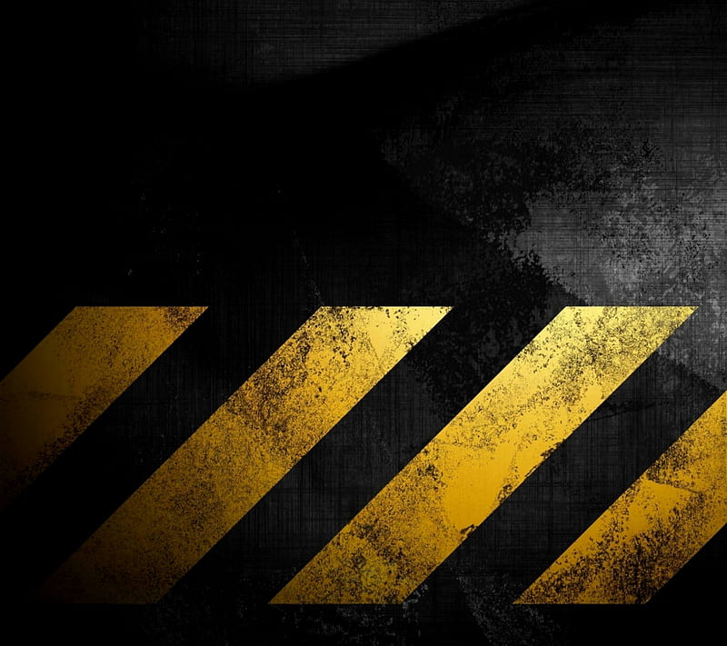 Heavy Duty, black, caution, yellow, HD wallpaper