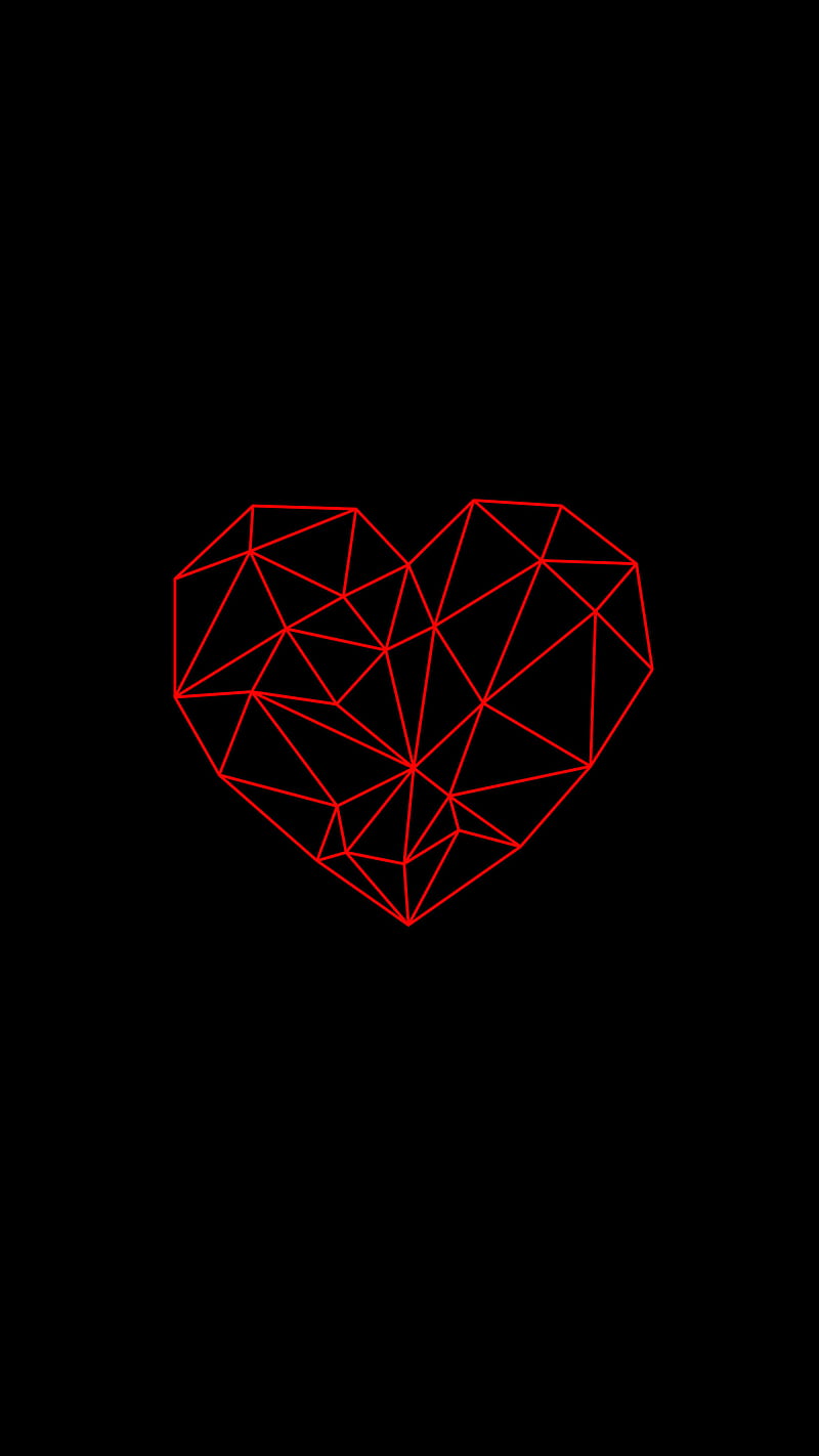 Red Heart, Blackandblack, black, iloveyou, iphone, line, lock, love,  lovers, HD phone wallpaper | Peakpx