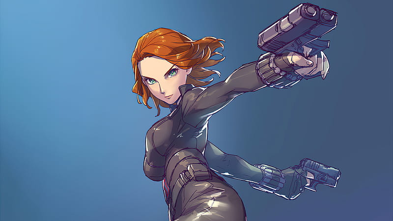 Black Widow Marvel Digital Draw, HD wallpaper