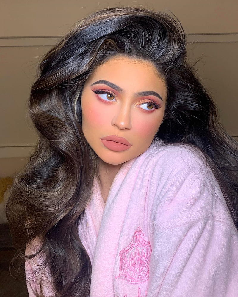 Kylie Jenner model women no bra closed eyes black hair cleavage HD  phone wallpaper  Peakpx