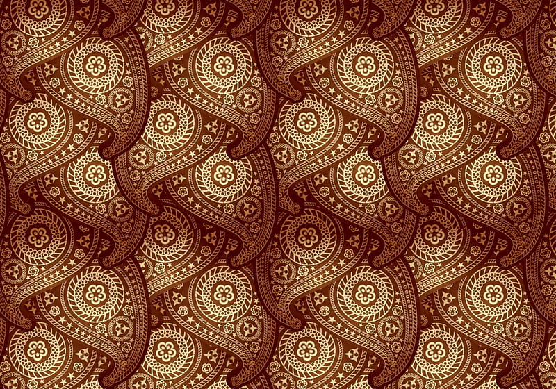 Paisley repeat, paisley, pattern, pretty, brown, texture, repetative, abstract, HD wallpaper