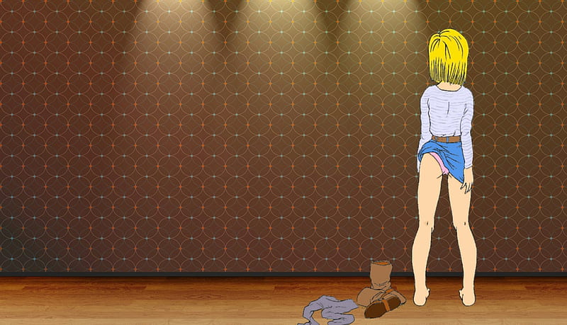 Back of 18, cute, TV Series, Anime, Dragon Ball Z, Android 18, HD wallpaper