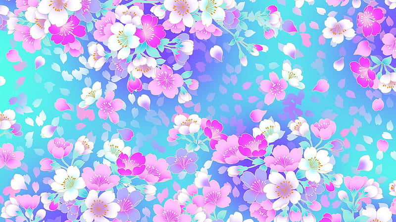Colorful Flowers Girly, HD wallpaper