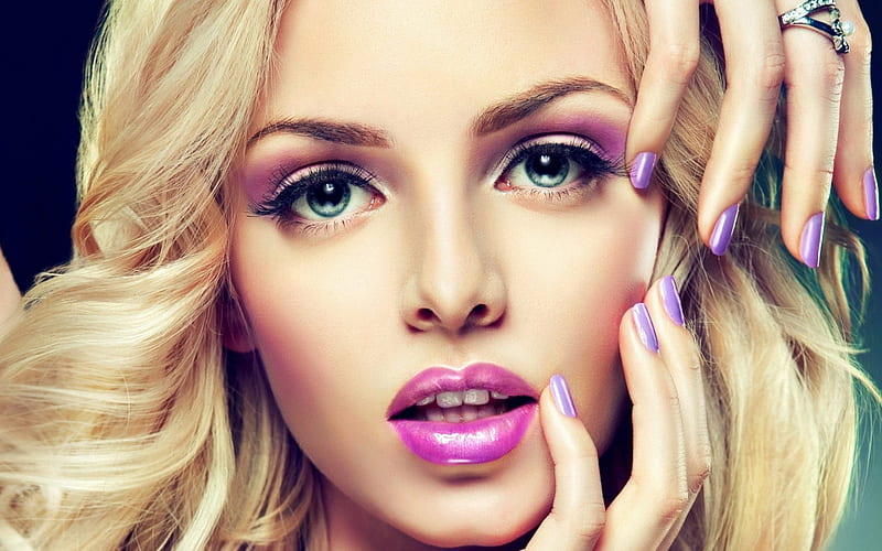 model face manicure-Beauty, HD wallpaper