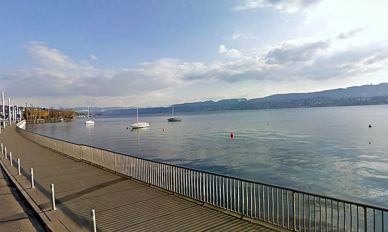 Lake Geneva, water, clouds, sky, switzerland, lake, HD wallpaper