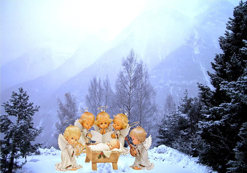 Christmas card, jesus, christmas, angel, born, morehead, winter, HD wallpaper Christmas card, jesus, christmas, angel, born, morehead, winter, HD wallpaper