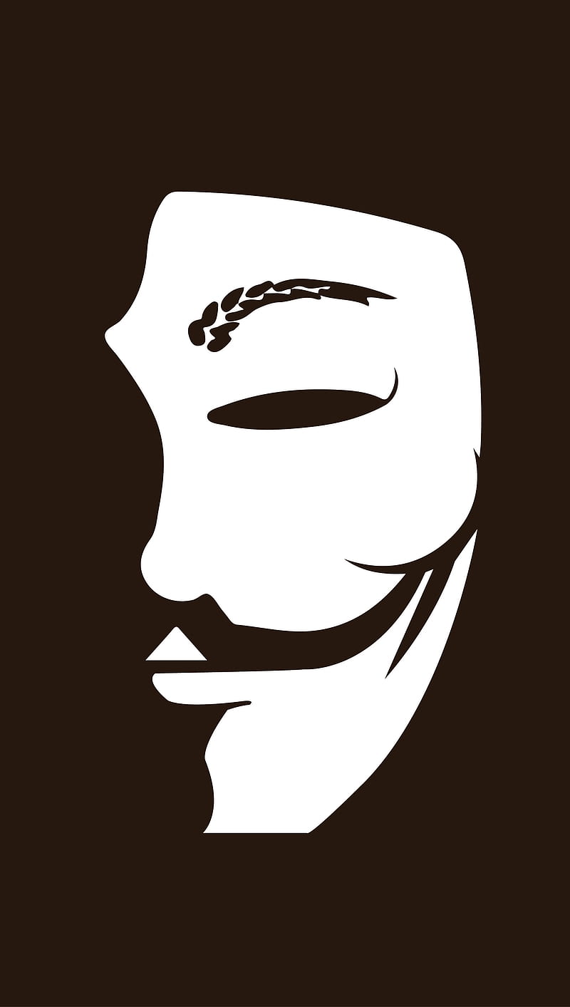 anonymous, anon, brown, face, white, HD phone wallpaper