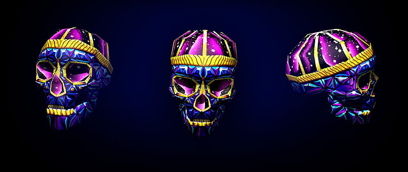 Skull 3d Art Bright, skull, 3d, digital-art, HD wallpaper