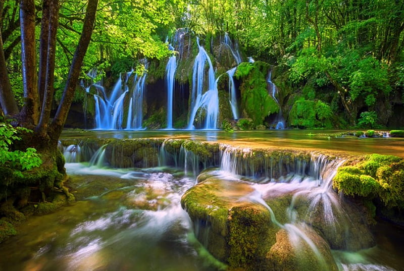 ★Cascade de Tuf★, stunning, France, love four seasons, bonito, spring, attractions in dreams, creative pre-made, trees, waterfalls, graphy, landscapes, nature, falls, HD wallpaper