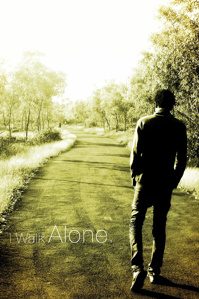 I Walk Alone, attitude, emo, lonely, lonely boy, walking alone, HD phone wallpaper