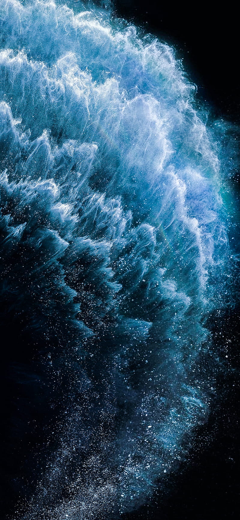 iphone 11, amoled, blue, galaxy iphone, new, oceans, phone, wave, HD mobile wallpaper