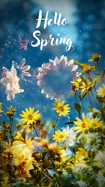 Hello Spring Floral Background 5182870 Vector Art at Vecteezy