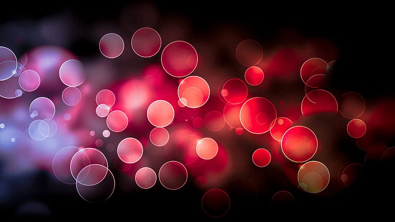Pink Red Highlights Circles Shadow Abstract, HD wallpaper