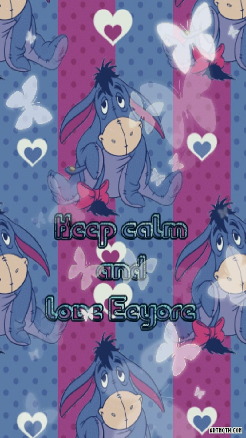 Calm Eeyore 2, disney, love, winnie the pooh, HD phone wallpaper
