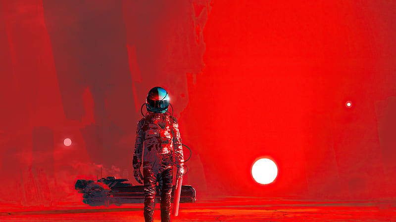 Iron Red Scifi , scifi, artist, artwork, digital-art, HD wallpaper