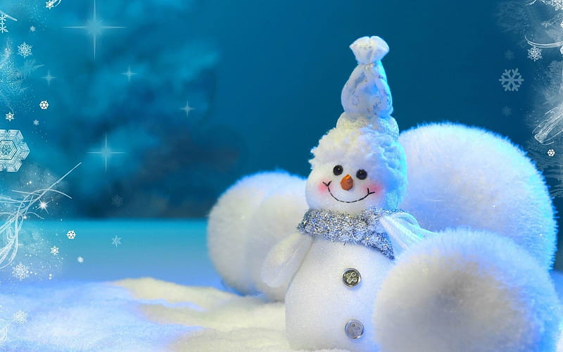 snowman white-2013 Happy Christmas, HD wallpaper