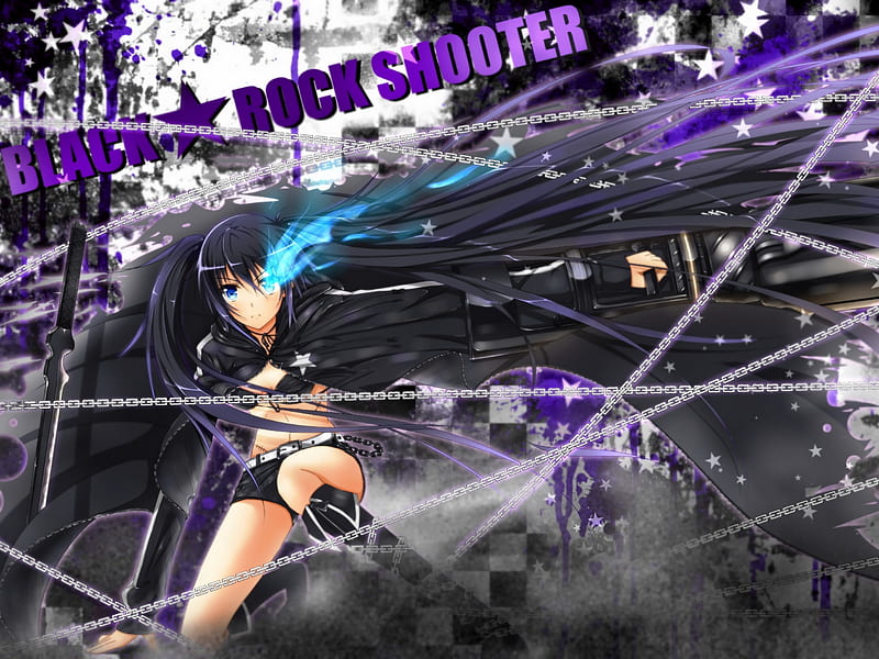 Black Rock Shooter Mato Kuroi Girl Rock Anime Shooter Black HD Wallpaper Peakpx