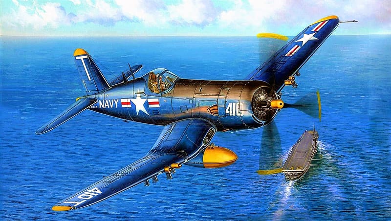 Vought F4U Corsair Art, World War Two, Vought F4U Corsair, Vought Corsair, World War Two Art, HD wallpaper