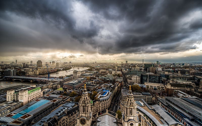 Cities, Sky, Architecture, London, Building, Cityscape, Cloud, United Kingdom, England, HD wallpaper