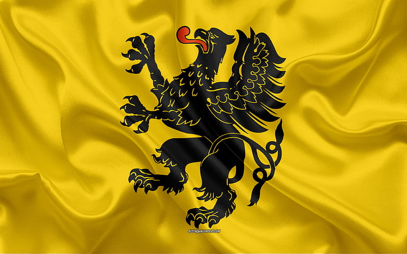 Flag of Pomeranian Voivodeship, silk flag, silk texture, Poland, Pomeranian Voivodeship, Voivodeships of Poland, province of Poland, HD wallpaper