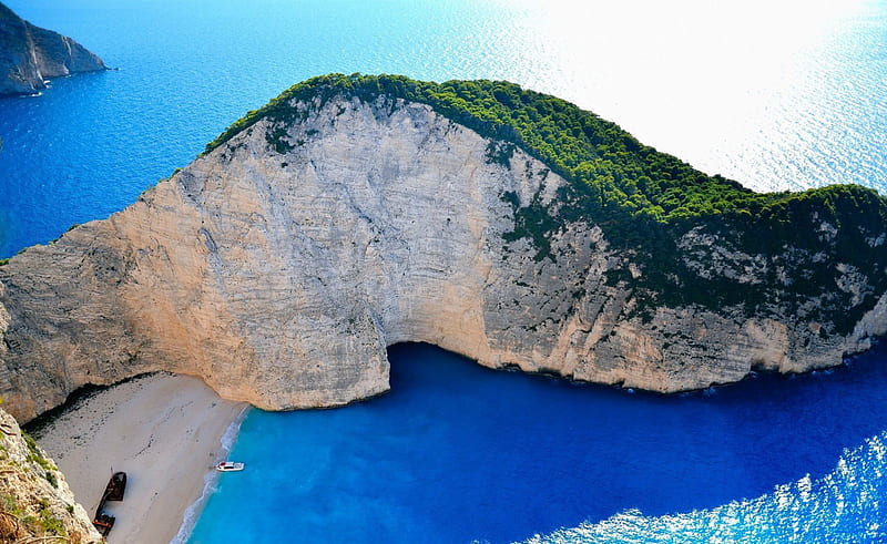Greece, seas, Navagio, sea, beach, Zakynthos, water, beaches, landscapes, outdoors Greece, HD wallpaper