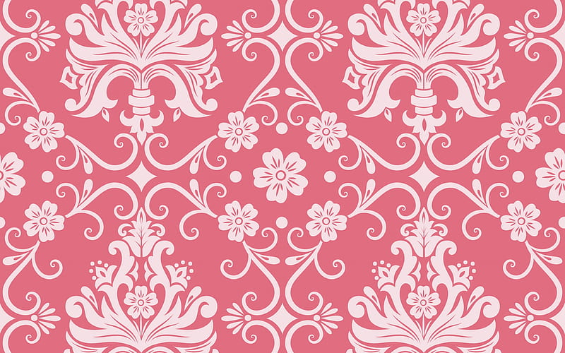 Texture, white, pink, pattern, mosaic, paper, HD wallpaper