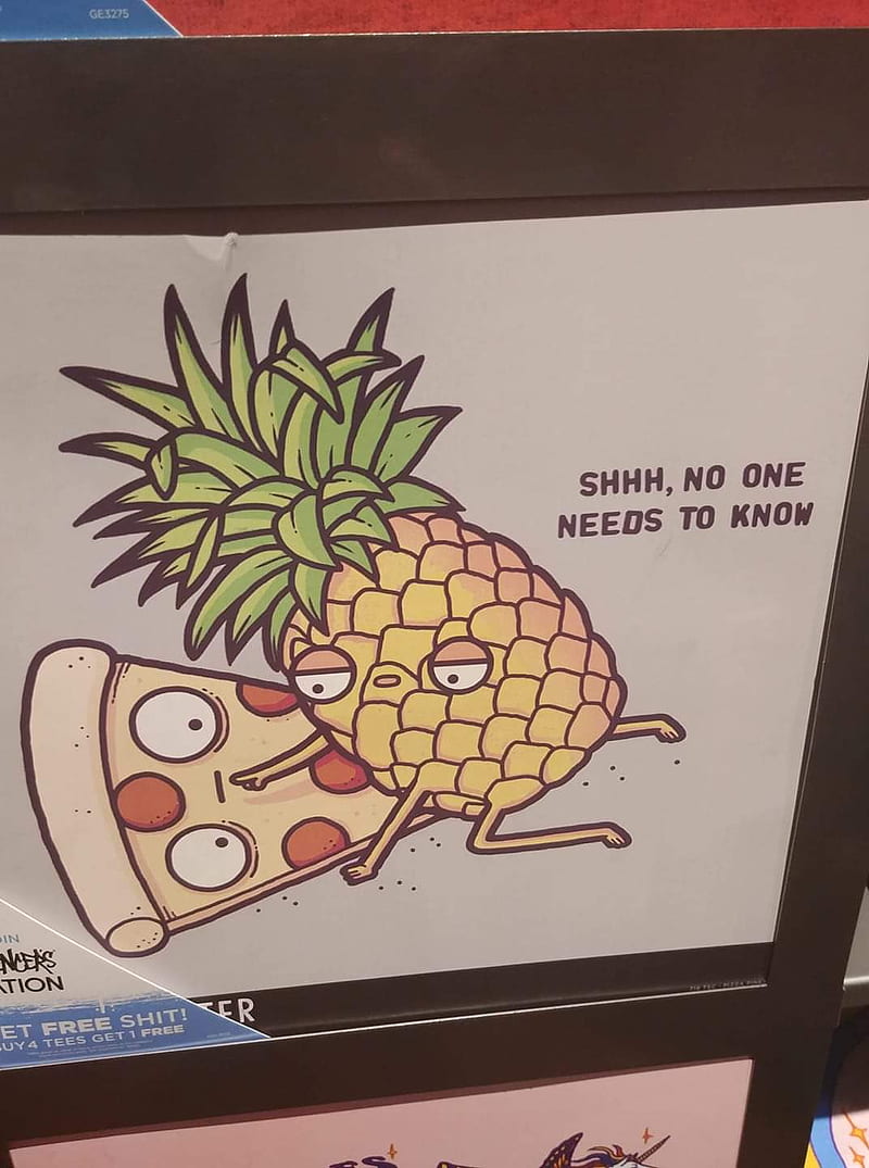 Pineapple pizza, capitan, christian, funny, shhh, HD phone wallpaper