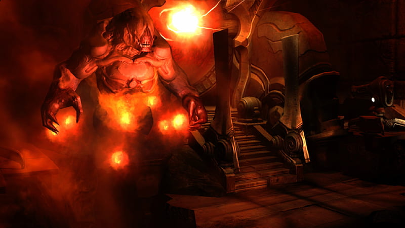 Doom 3, elite guardian, hell, HD wallpaper