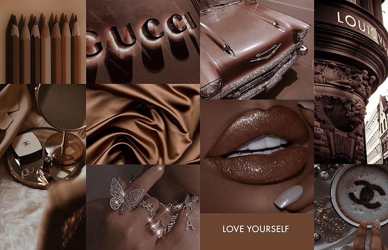 Download Dark Brown Aesthetic Louis Vuitton background