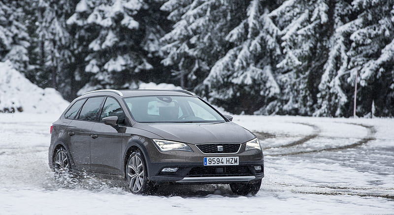 2015 SEAT Leon X-PERIENCE in Snow - Front , car, HD wallpaper