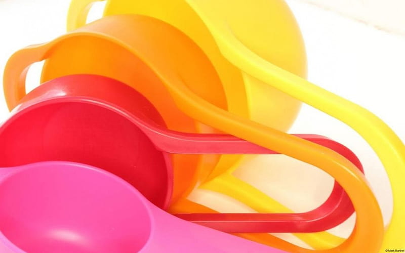 Measuring spoons close-up, colorful, graphy, spoons close-up colours, abstract, HD wallpaper