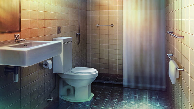 Anime Original Bathroom Toilet HD wallpaper  Peakpx