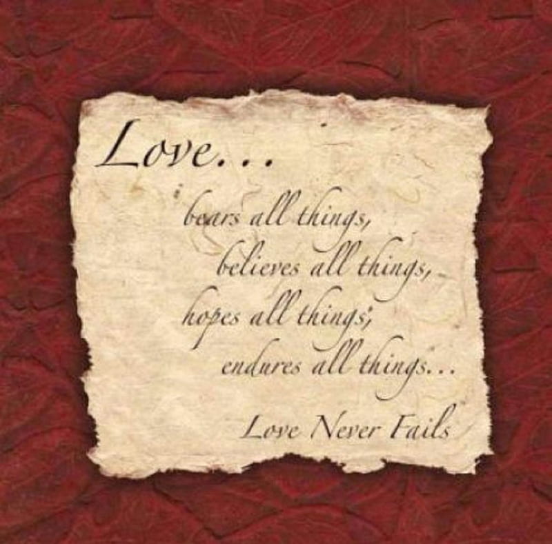 Love Never Fails Wallpaper - Sarah Titus