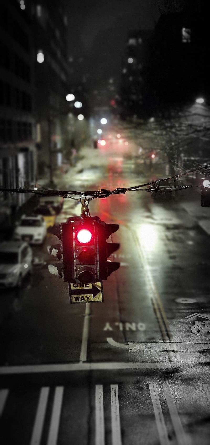 Stop in the night, blur, city, focus, light, natural, rural, traffic, HD phone wallpaper