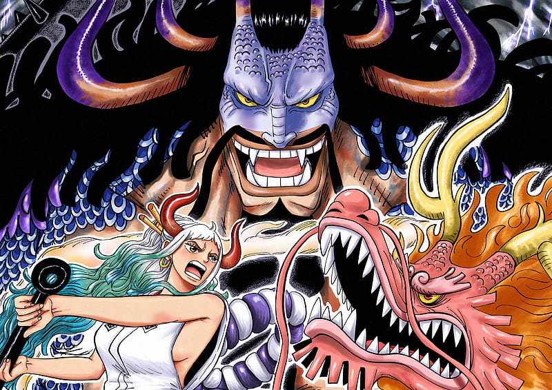 One Piece, Kaido (One Piece) , Kozuki Momonosuke , Yamato (One Piece), HD wallpaper