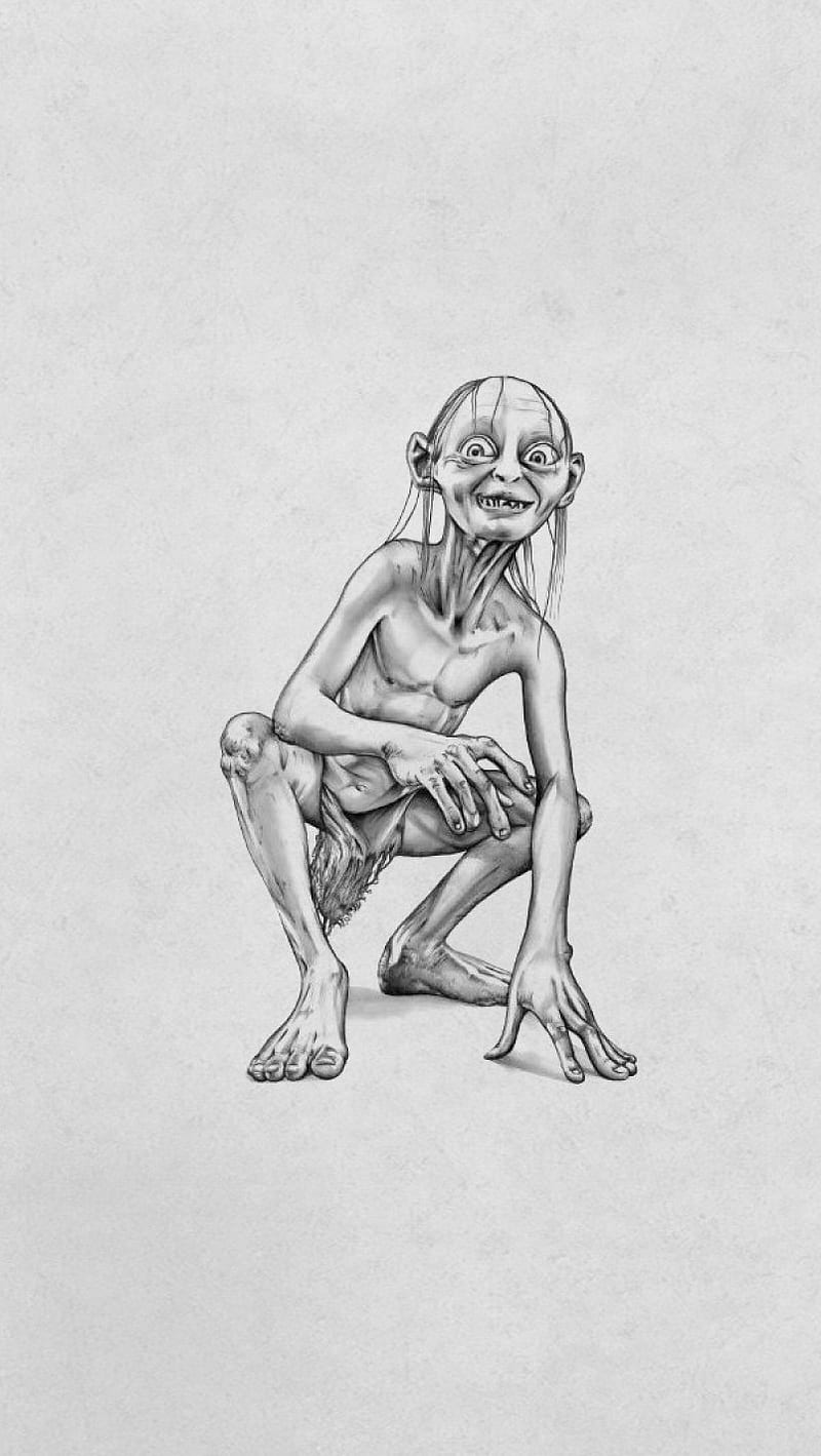 Gollum, fantasy art, movies, the lord of the rings, HD phone wallpaper