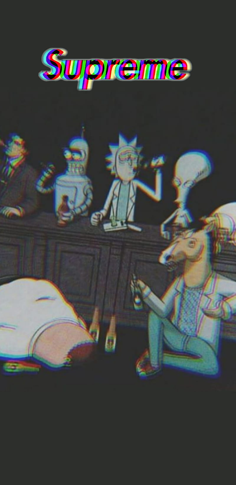 Wasted, bar, family guy, glitch, supreme, HD phone wallpaper