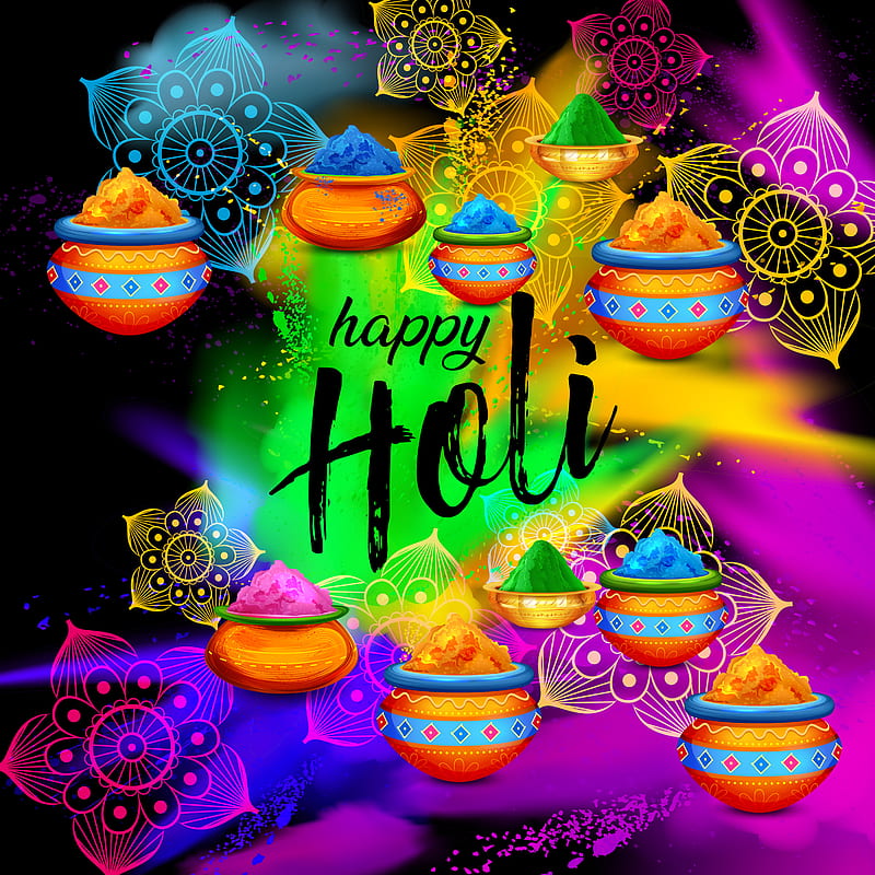 Happy Holi colors, Hindu festival, India, colors, festival, festival of love, festival of spring, happy holi, holi, holiday, love, HD phone wallpaper