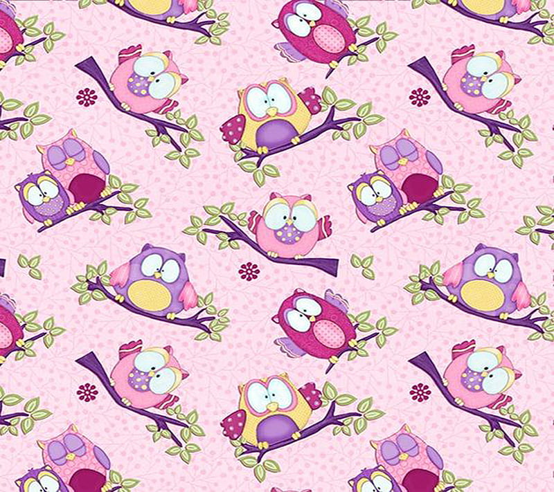 Owls, pattern, HD wallpaper Owls, pattern, HD wallpaper