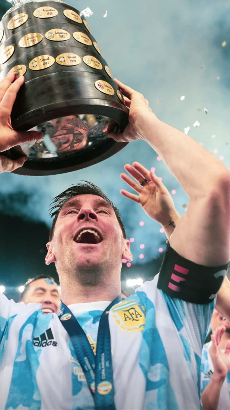 Messi Copa America, argentina, leo messi, lionel messi, di maria, copa america, 2021, HD phone wallpaper