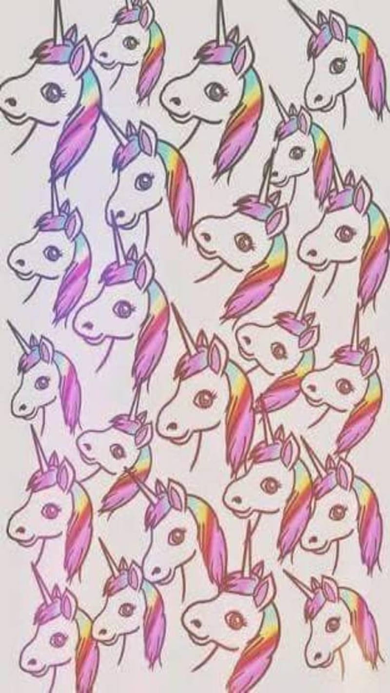 Unicorns, cute, pattern, rainbow, HD phone wallpaper | Peakpx