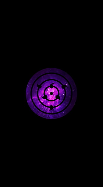 Rinnegan - Naruto Inspired - Horn Button - Court Purple/Black