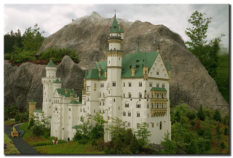 Legoland, neuschwanstein, germany, schloss, bavaria, castle, lego, HD wallpaper