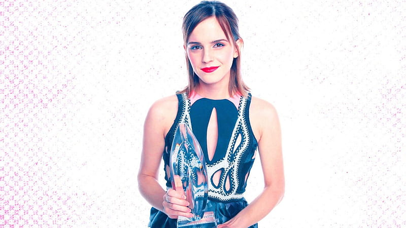 Emma Watson, beauty, smile, actress, award, HD wallpaper
